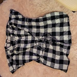 Gingham maternity tunic